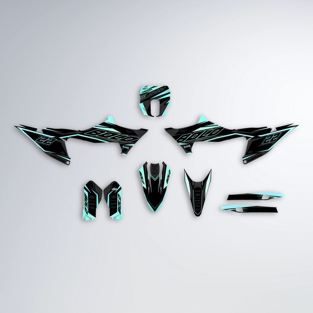 DORTOS Stark Varg SM graphics kit parts layout in Mint