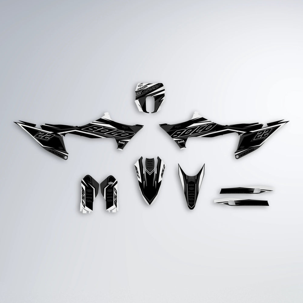 DORTOS Stark Varg SM graphics kit parts layout in White
