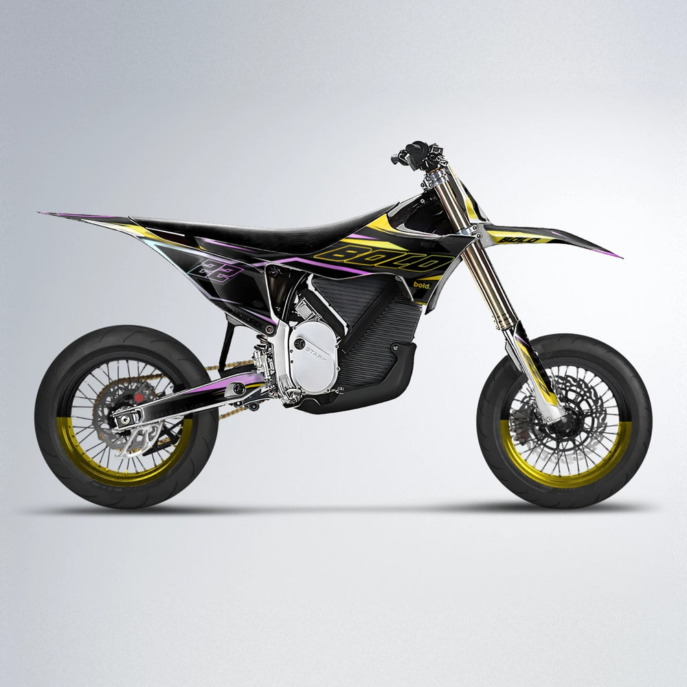 DORTOS Stark Varg SM supermoto graphics kit in Yellow