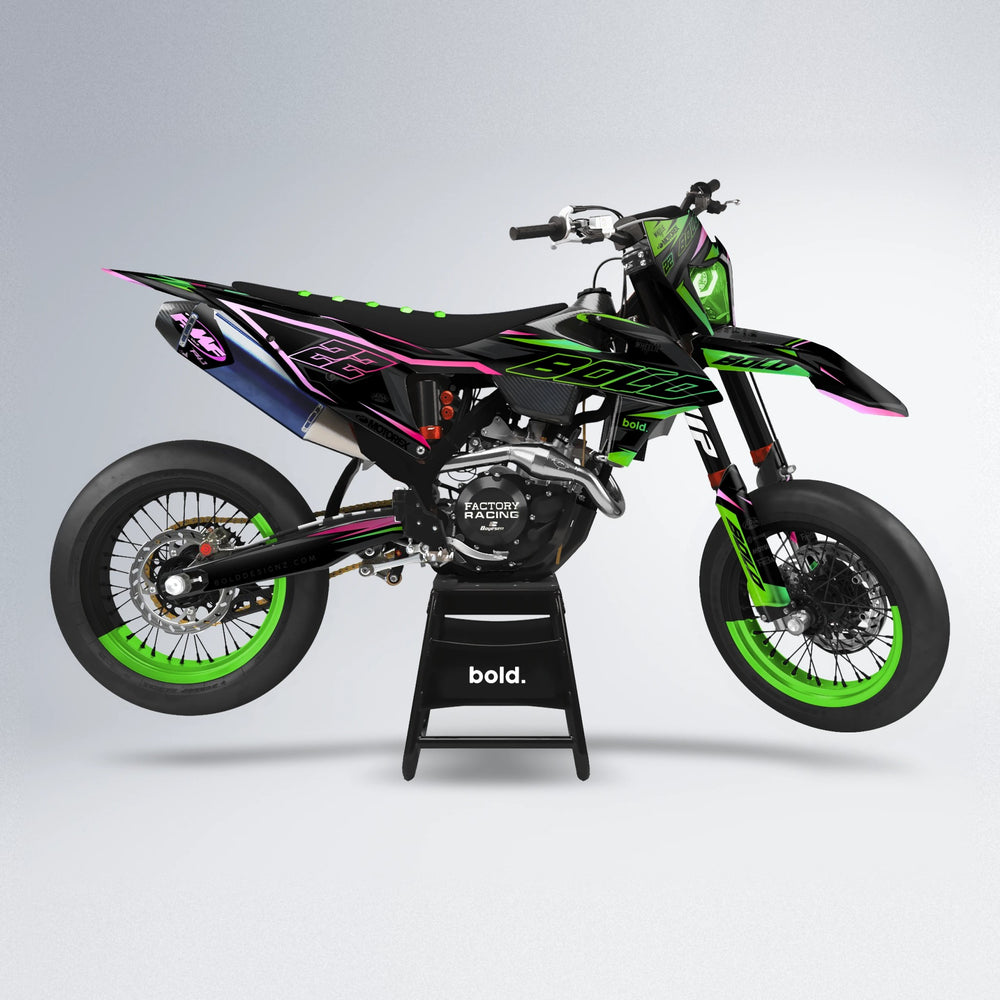 DORTOS supermoto graphics kit in Green