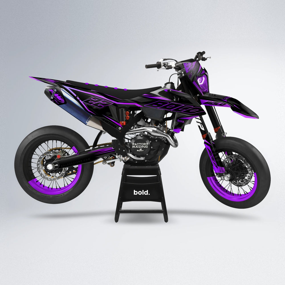 DORTOS supermoto graphics kit in Purple