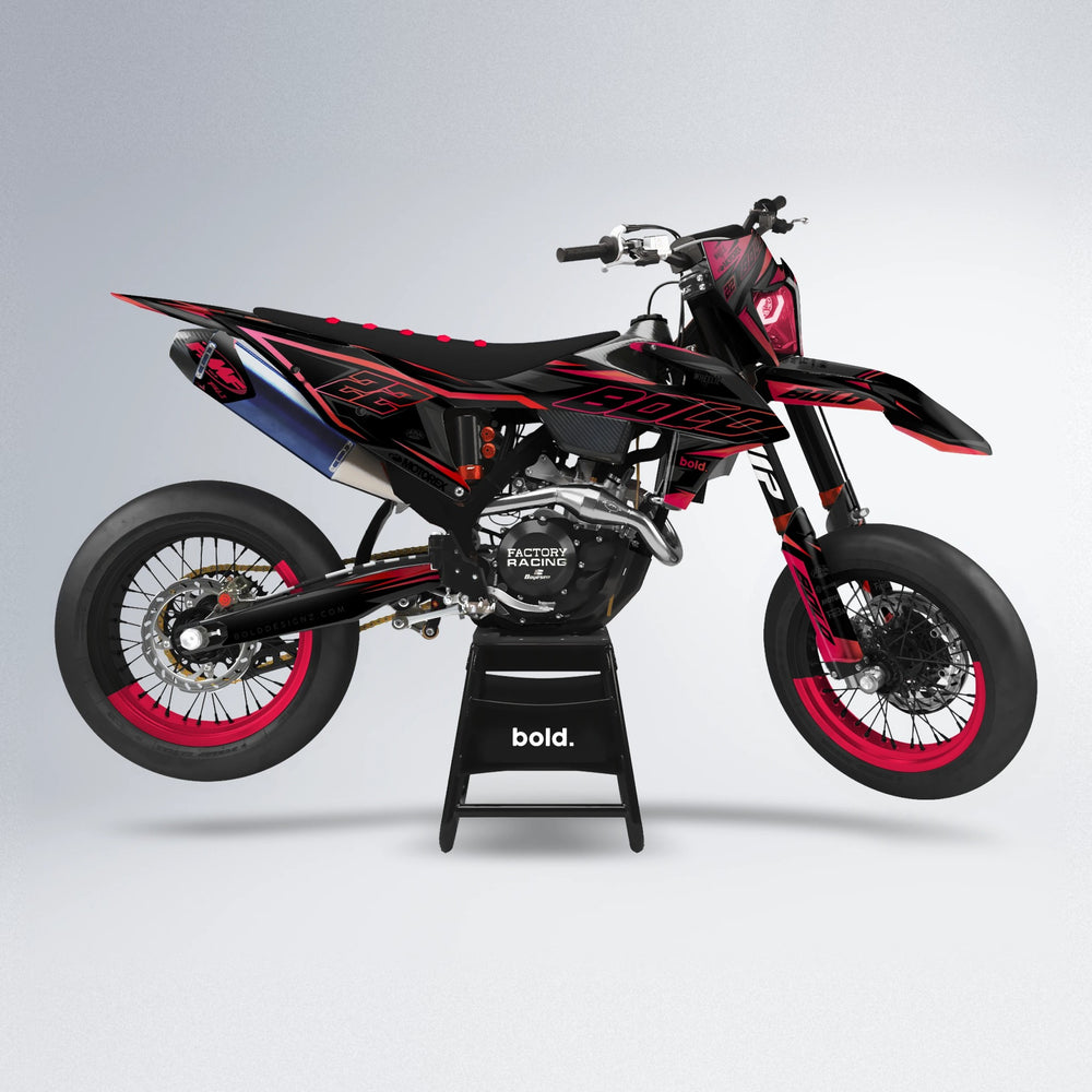 DORTOS supermoto graphics kit in Red