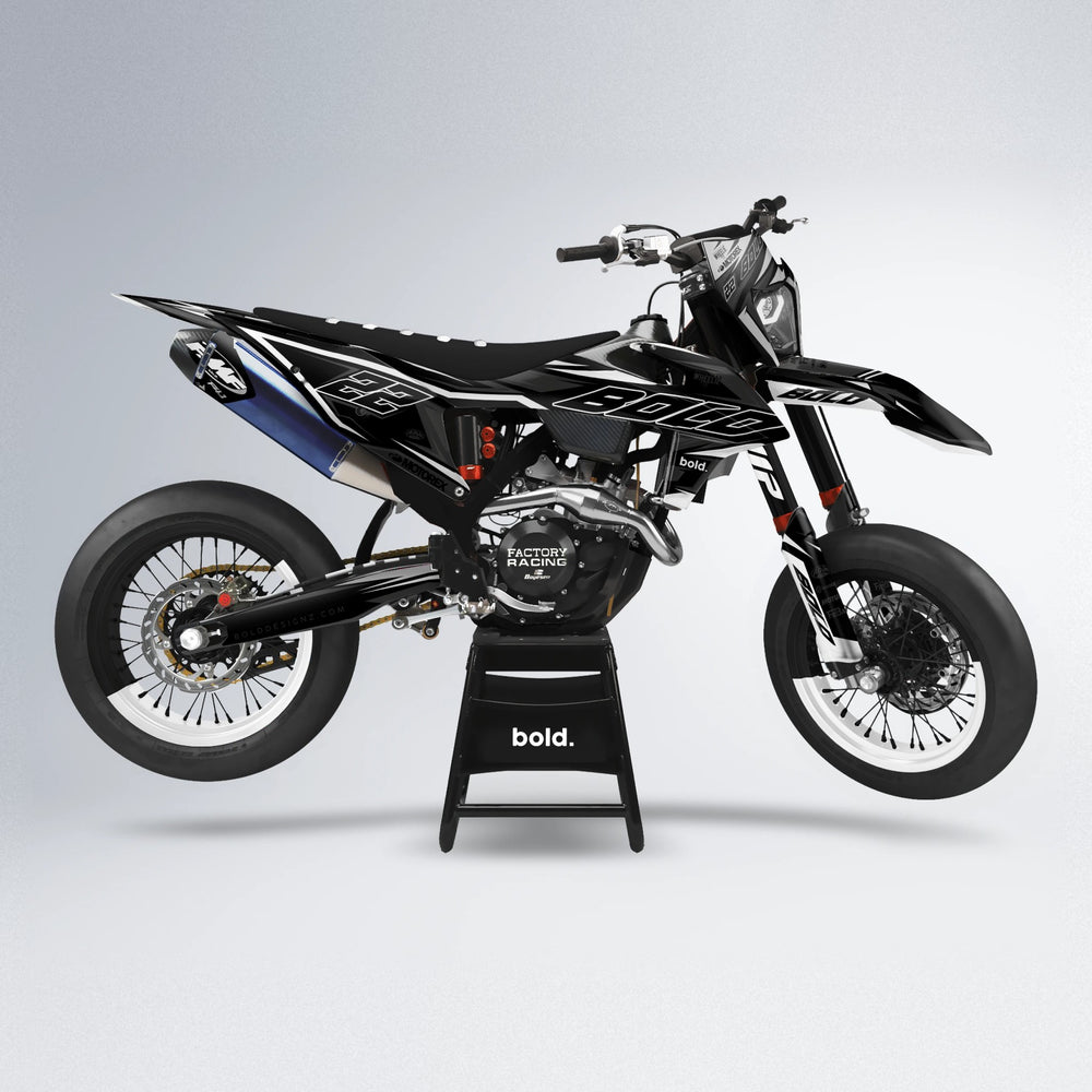 DORTOS supermoto graphics kit in White
