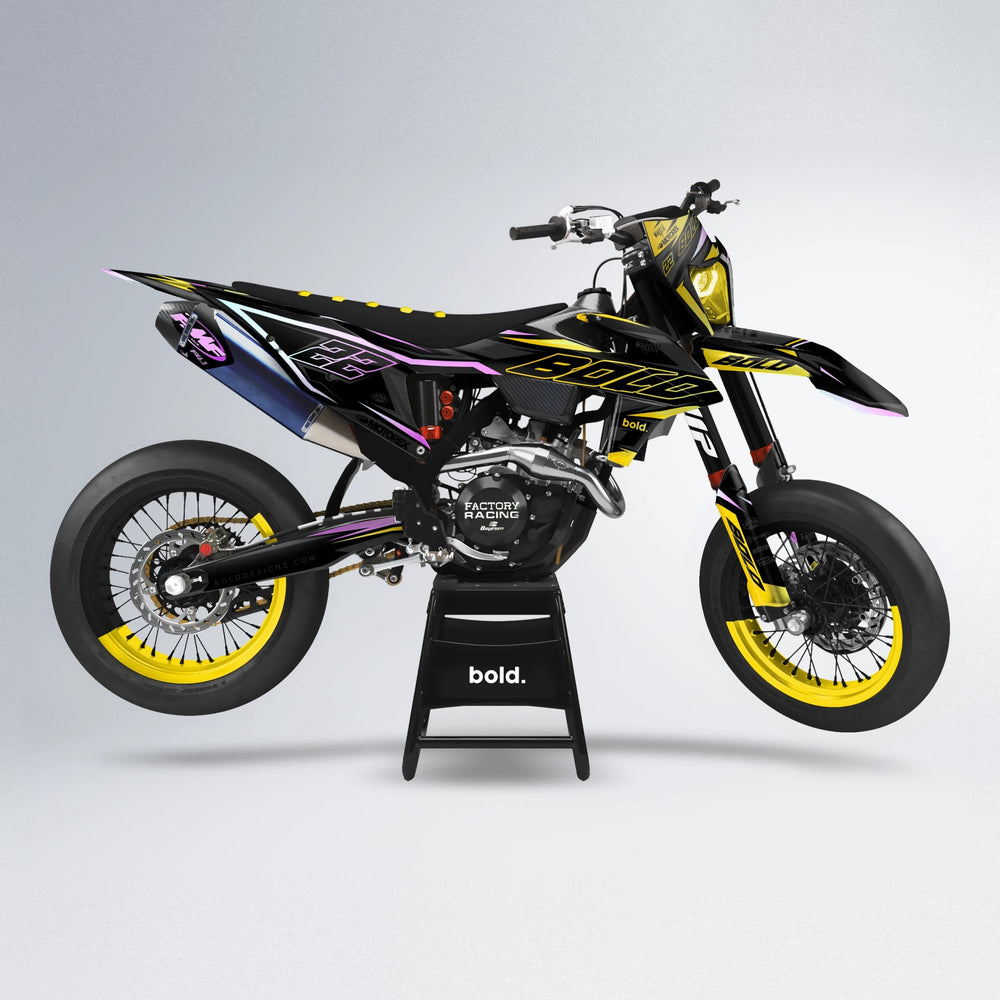 DORTOS supermoto graphics kit in Yellow