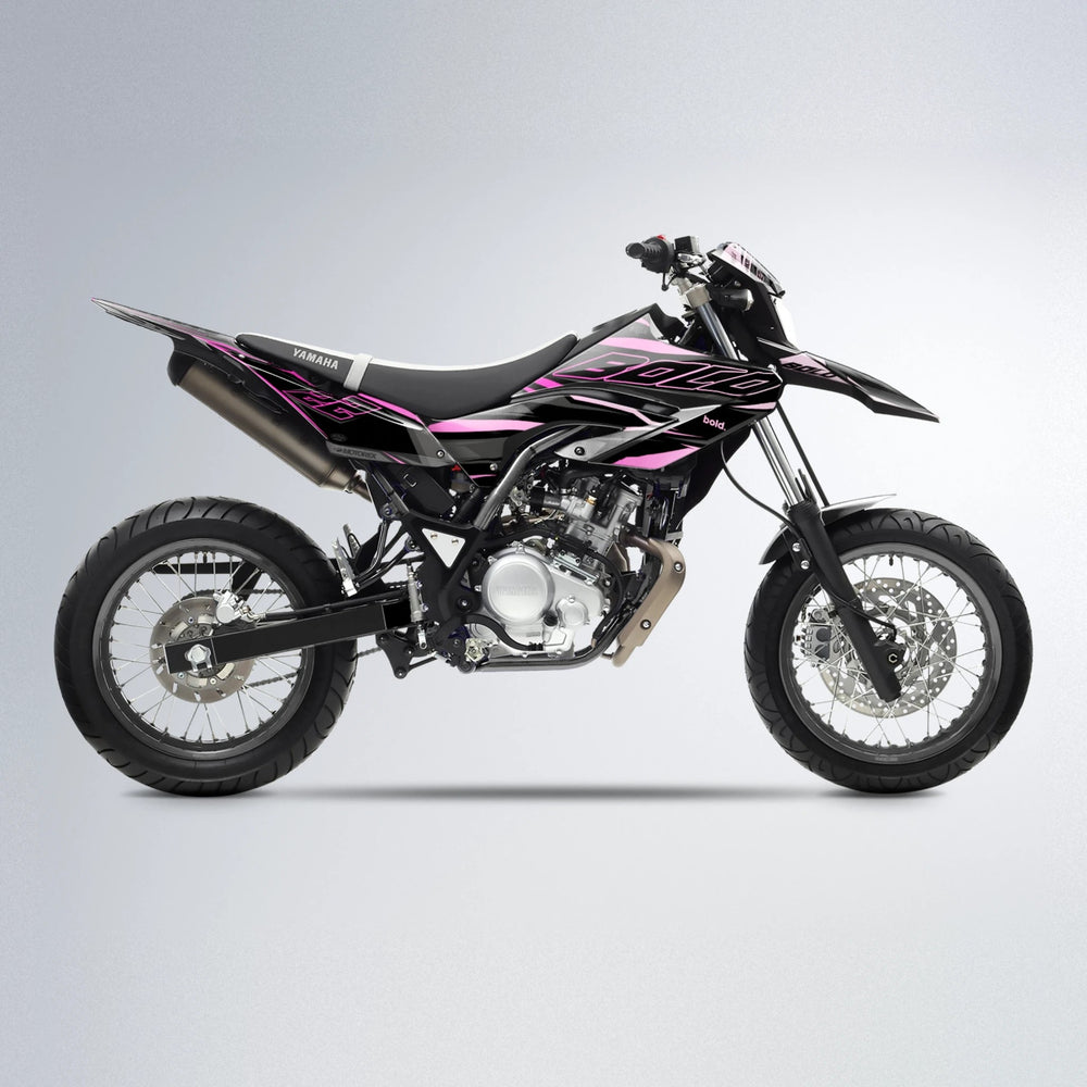 DORTOS Yamaha WR 125X supermoto graphics kit in Flamingo