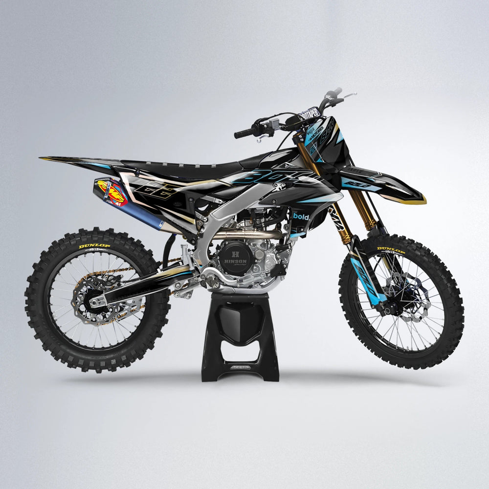 DORTOS Yamaha YZF MX motocross graphics kit in Light Blue & White
