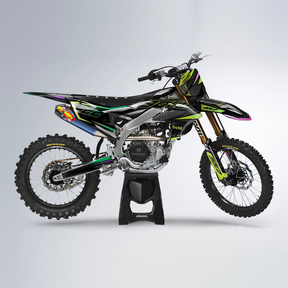 DORTOS Yamaha YZF MX motocross graphics kit in Purple & Yellow