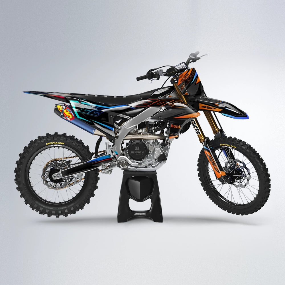 DORTOS Yamaha YZF MX motocross graphics kit in Red & Orange
