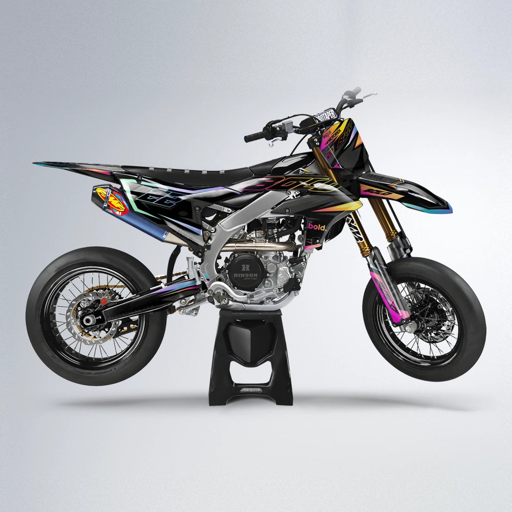 DORTOS Yamaha YZF SM supermoto graphics kit in Pink & Yellow