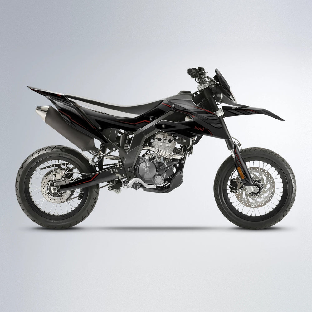 DRIFT Aprilia SX 125 supermoto graphics kit in Black & Red