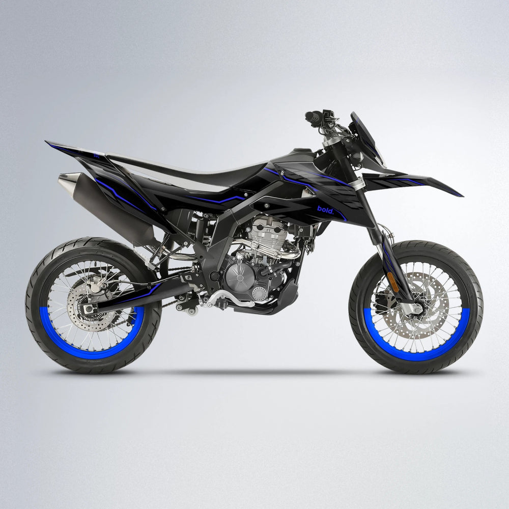 DRIFT Aprilia SX 125 supermoto graphics kit in Blue