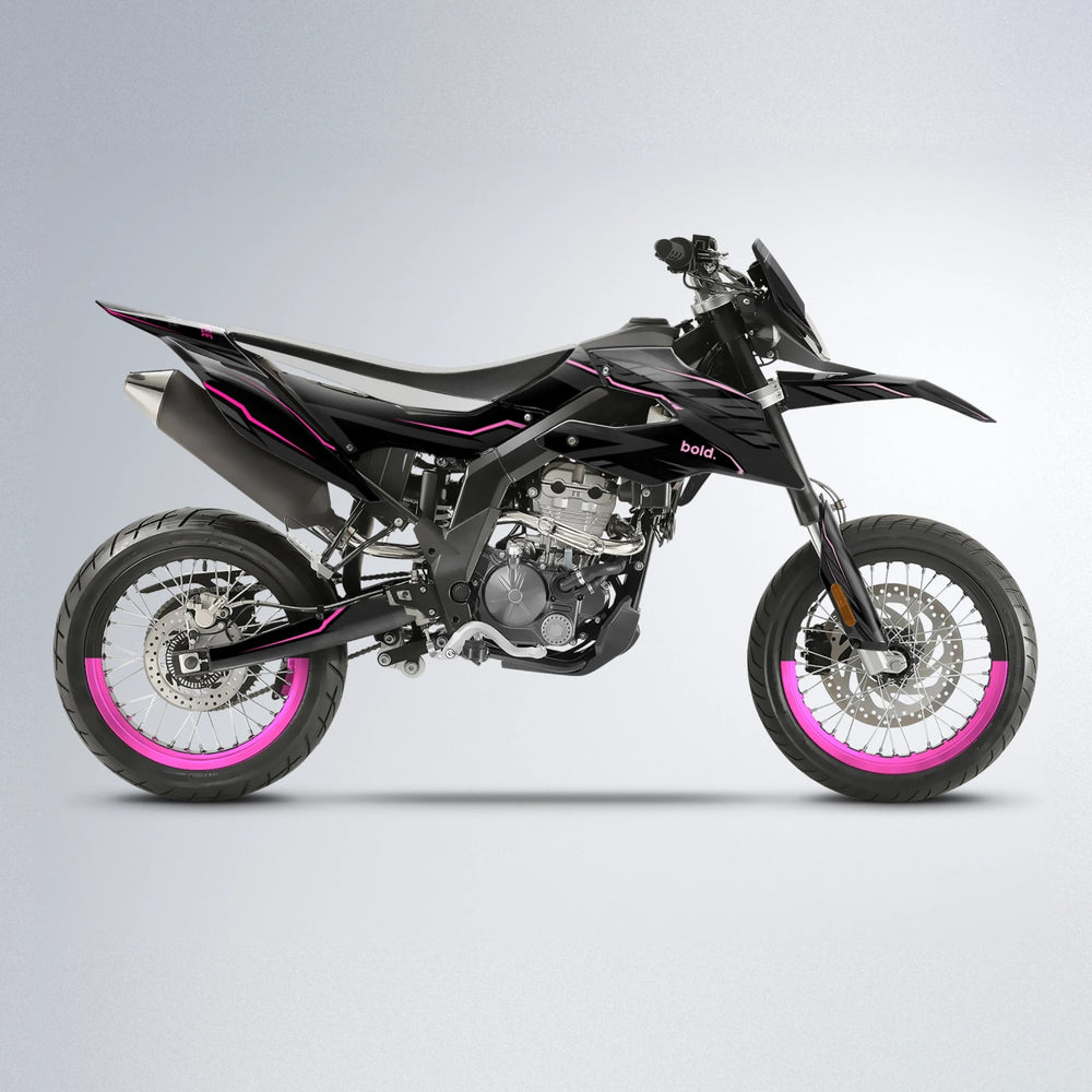 DRIFT Aprilia SX 125 supermoto graphics kit in Flamingo