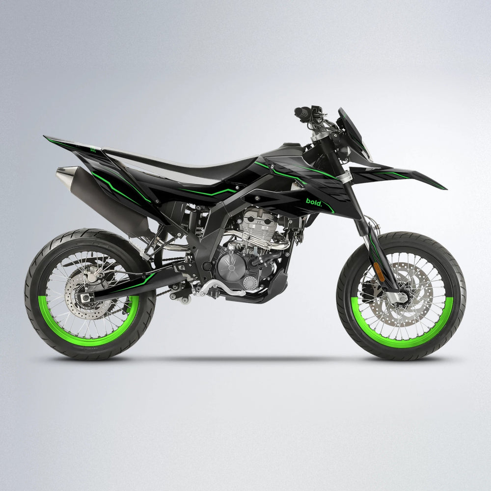 DRIFT Aprilia SX 125 supermoto graphics kit in Green