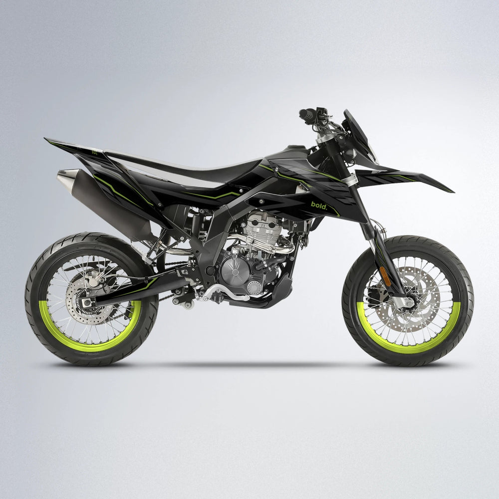 DRIFT Aprilia SX 125 supermoto graphics kit in Olive