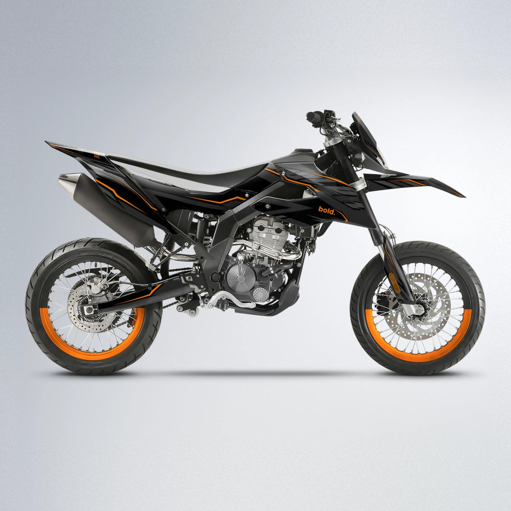 DRIFT Aprilia SX 125 supermoto graphics kit in Orange