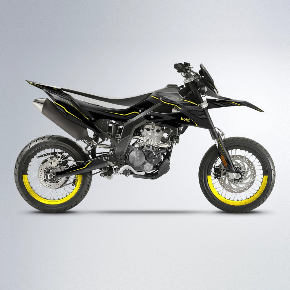 DRIFT Aprilia SX 125 supermoto graphics kit in Yellow