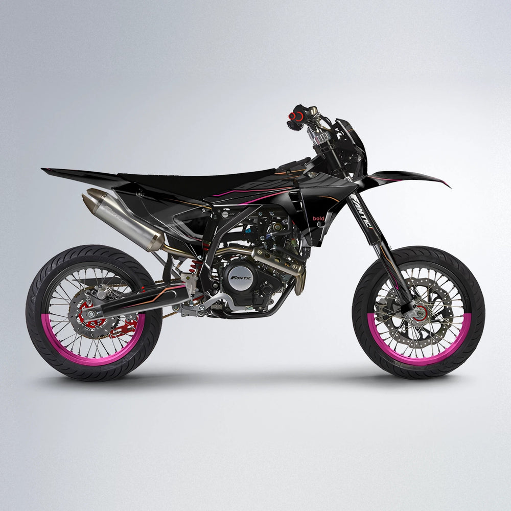 DRIFT Fantic supermoto graphics kit in Pink & Yellow