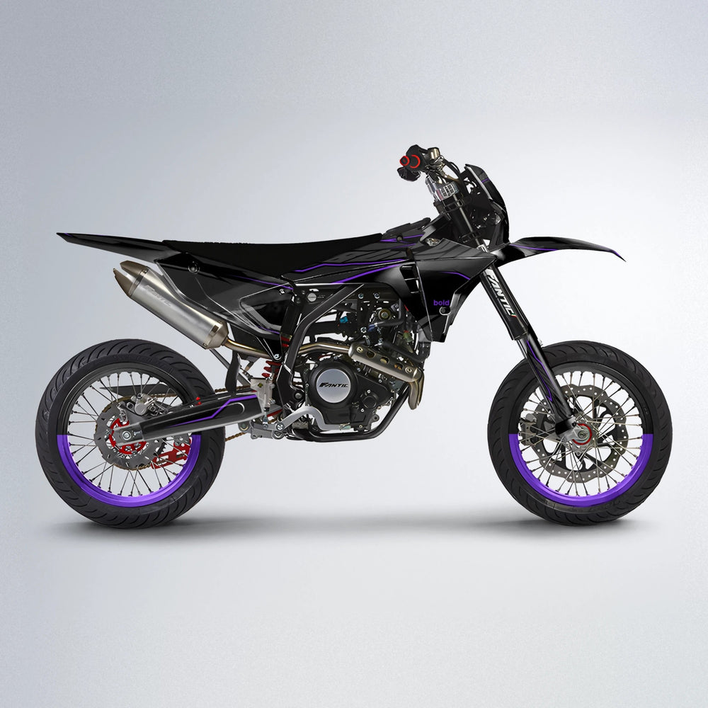 DRIFT Fantic supermoto graphics kit in Purple