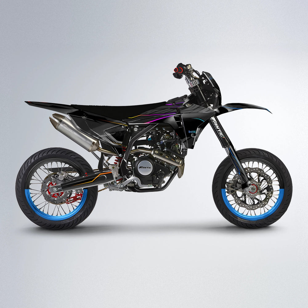 DRIFT Fantic supermoto graphics kit in Sunset Fade