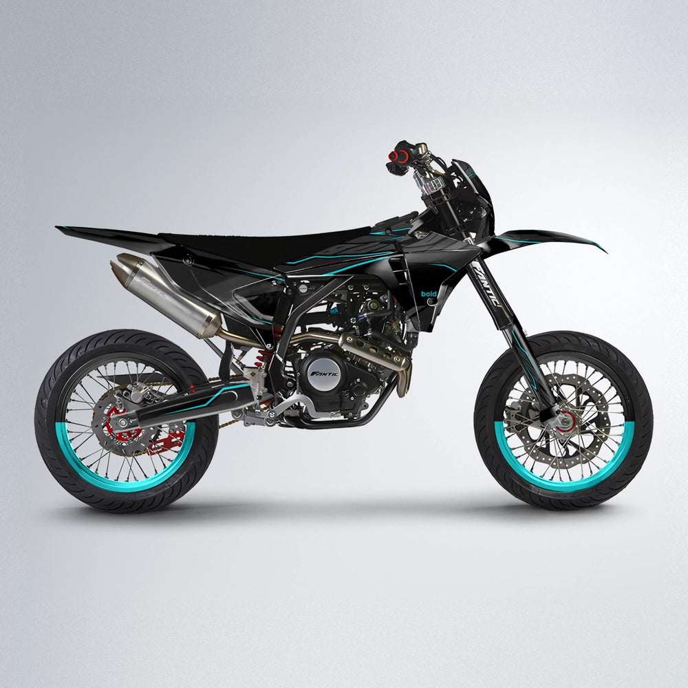 DRIFT Fantic supermoto graphics kit in Teal