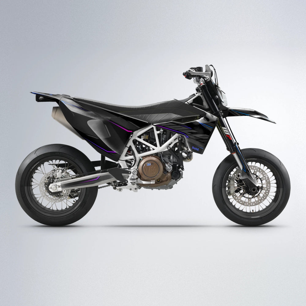 DRIFT Husqvarna 701 supermoto graphics kit in Blue Purple Fade