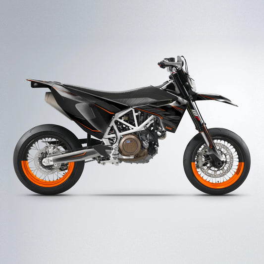 DRIFT Husqvarna 701 supermoto graphics kit in Orange