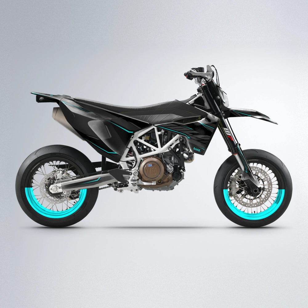 DRIFT Husqvarna 701 supermoto graphics kit in Teal