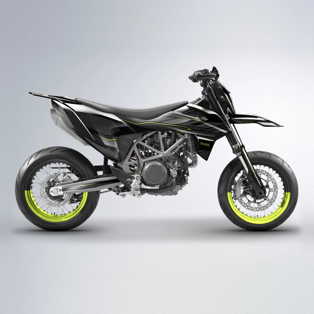 DRIFT KTM SMC 690 supermoto graphics kit in Olive