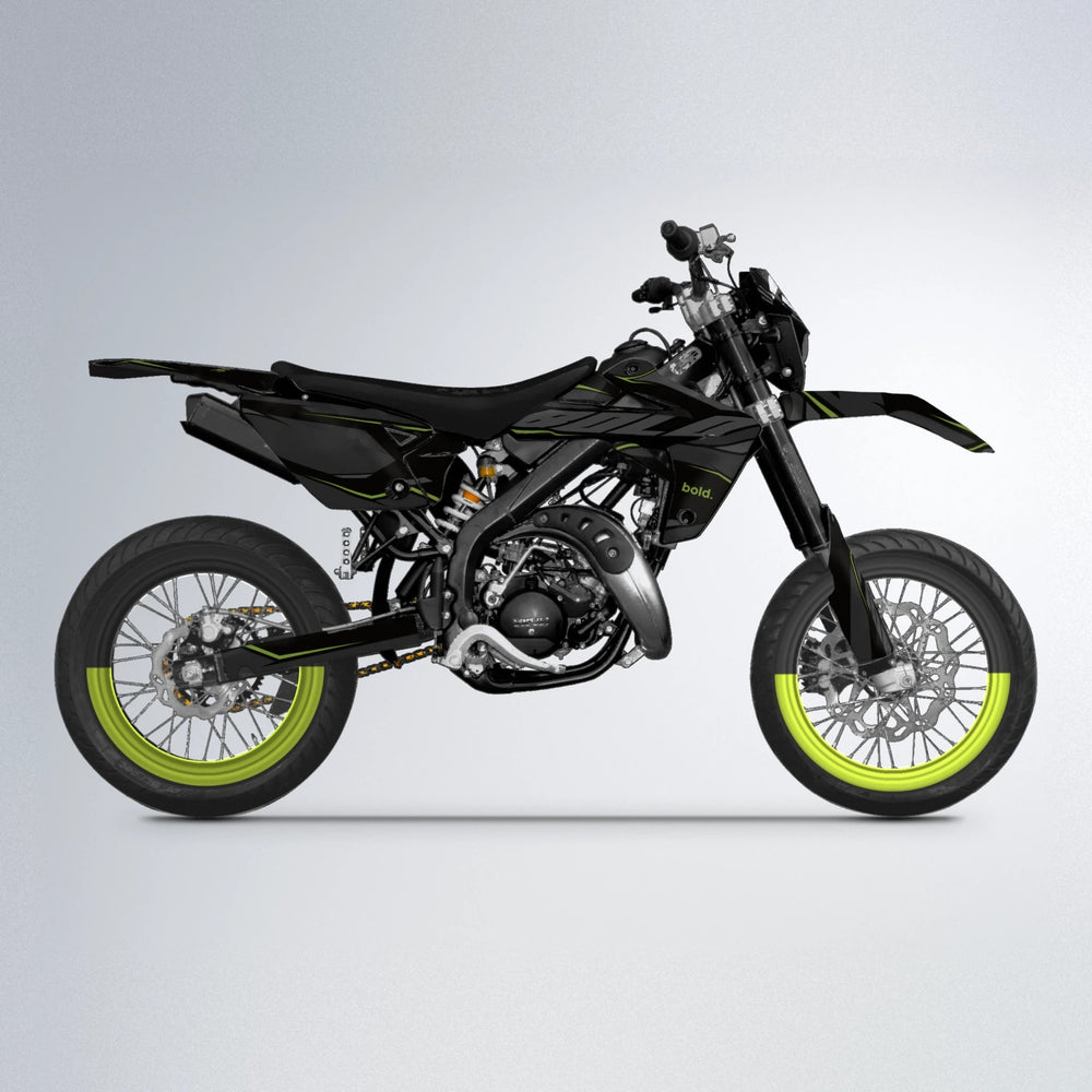 DRIFT Rieju MRT supermoto graphics kit in Olive