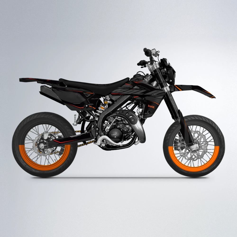 DRIFT Rieju MRT supermoto graphics kit in Red & Orange