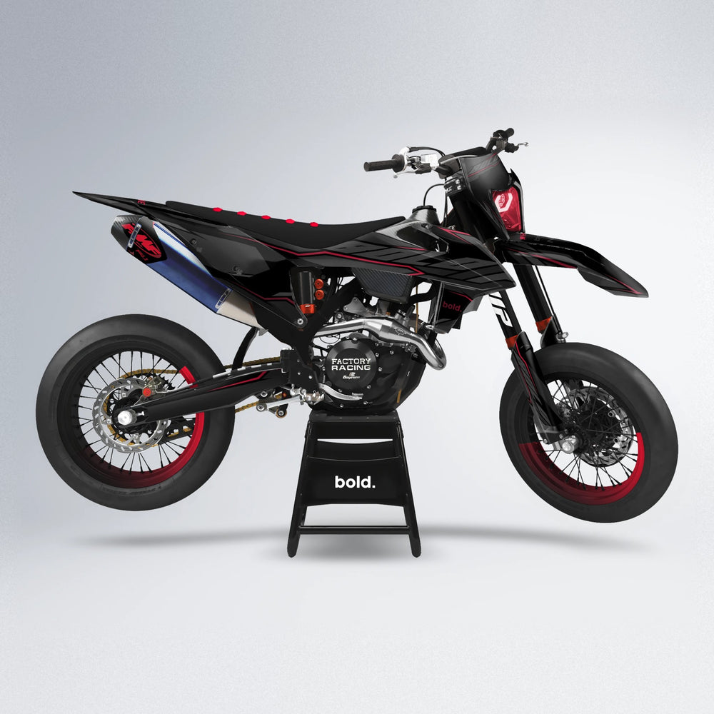 DRIFT supermoto graphics kit in Black & Red