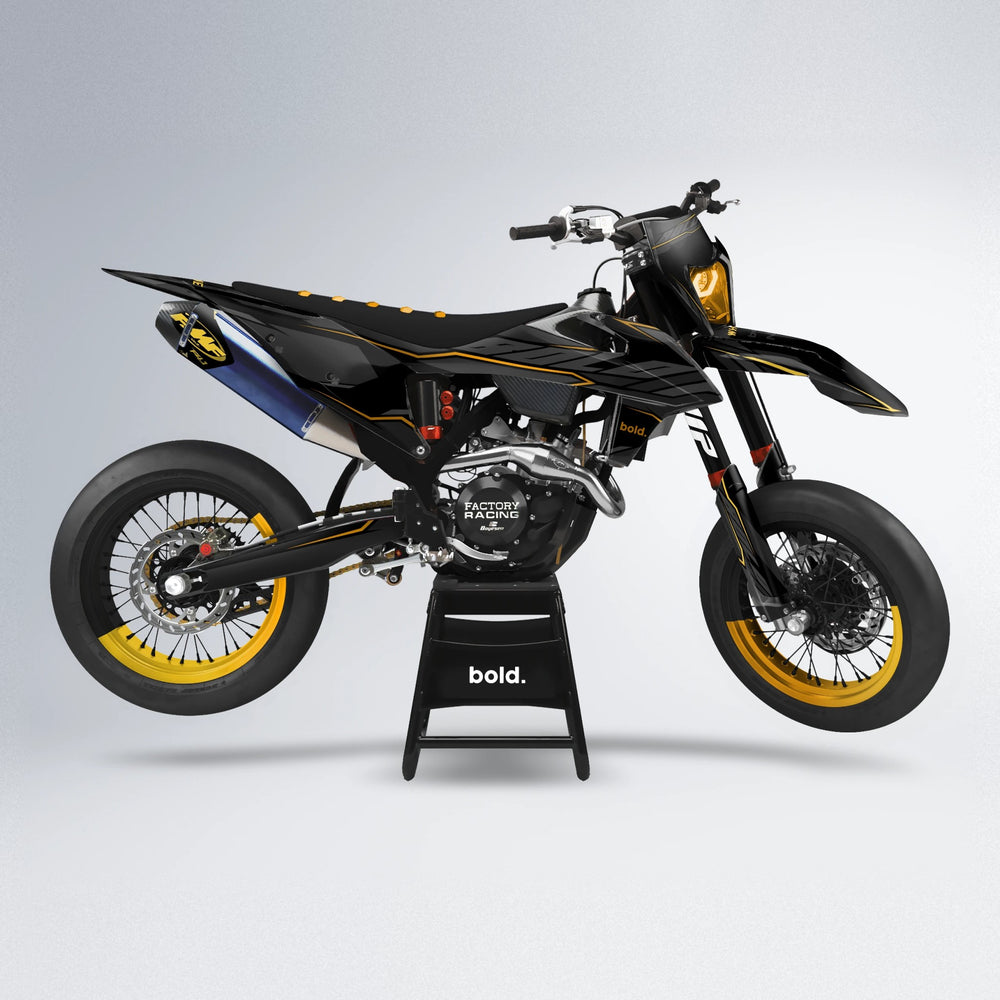 DRIFT supermoto graphics kit in Gold Chrome