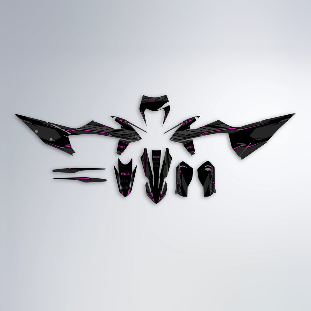 DRIFT graphics kit parts layout in Pink
