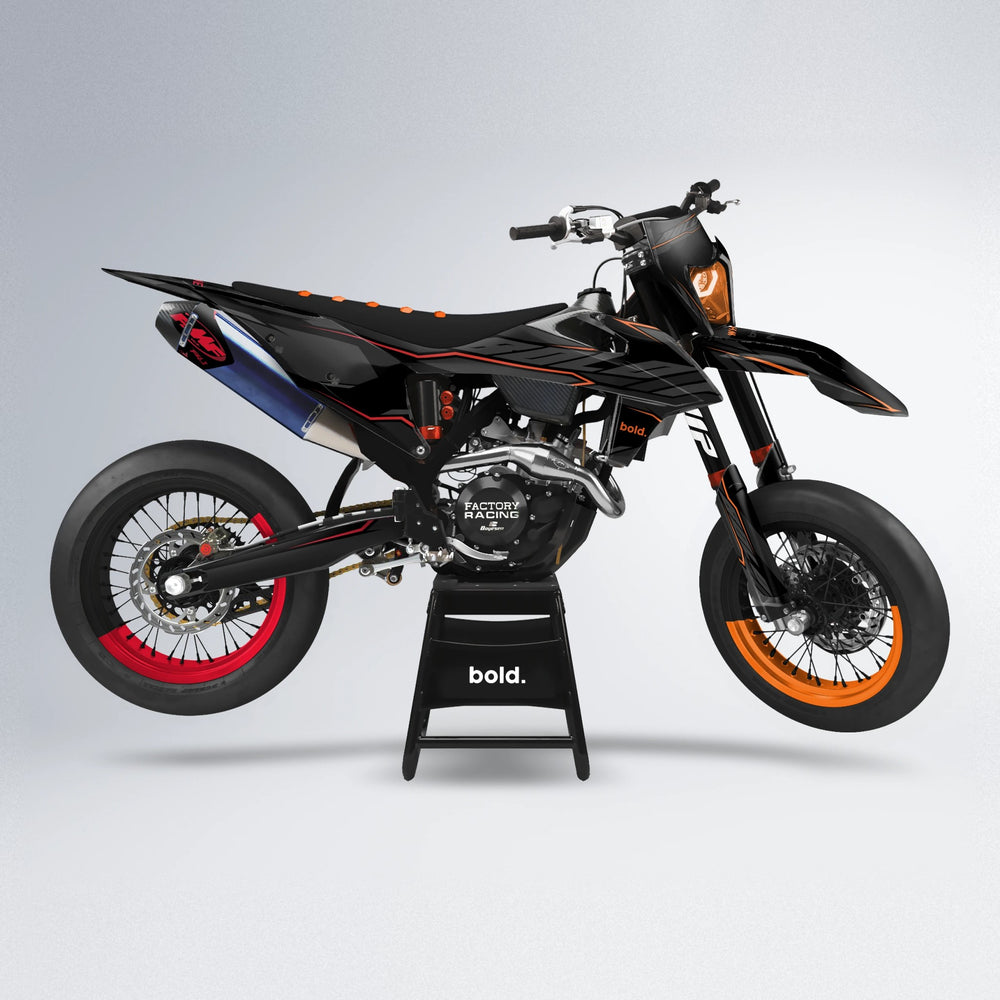 DRIFT supermoto graphics kit in Red & Orange