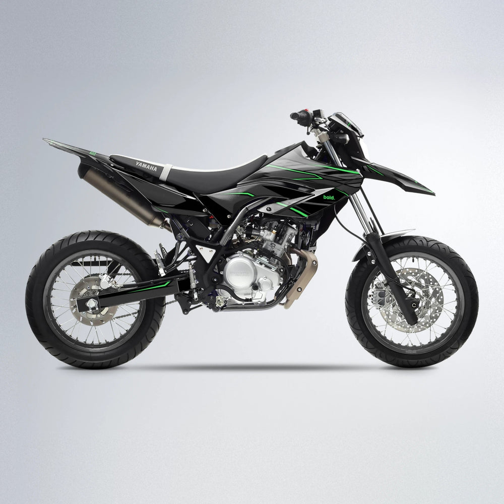 DRIFT Yamaha WR 125X supermoto graphics kit in Green
