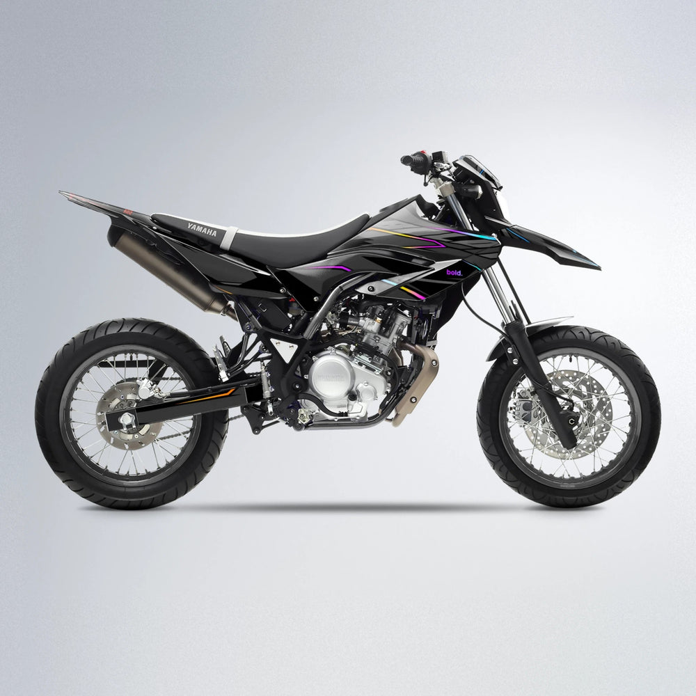 DRIFT Yamaha WR 125X supermoto graphics kit in Sunset Fade