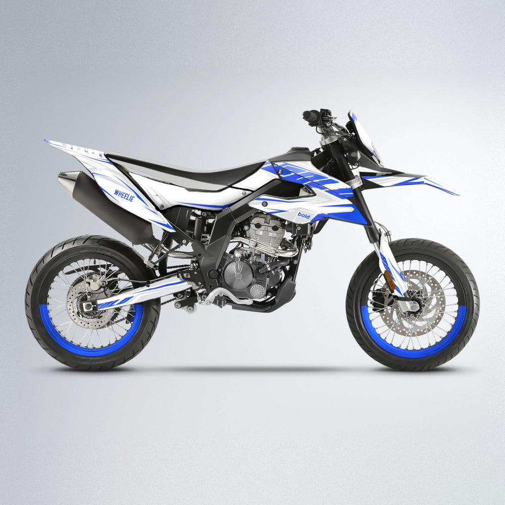 EKKE Aprilia SX 125 supermoto graphics kit in Blue