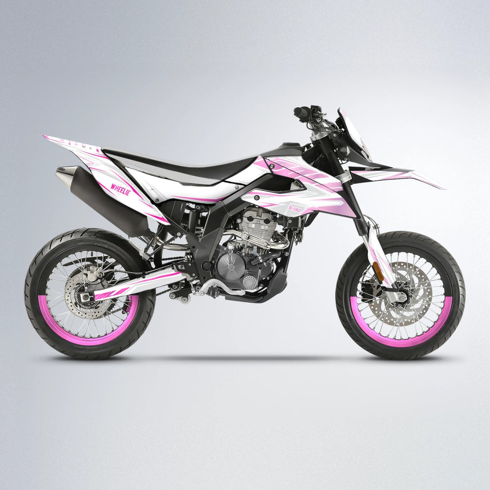 EKKE Aprilia SX 125 supermoto graphics kit in Flamingo