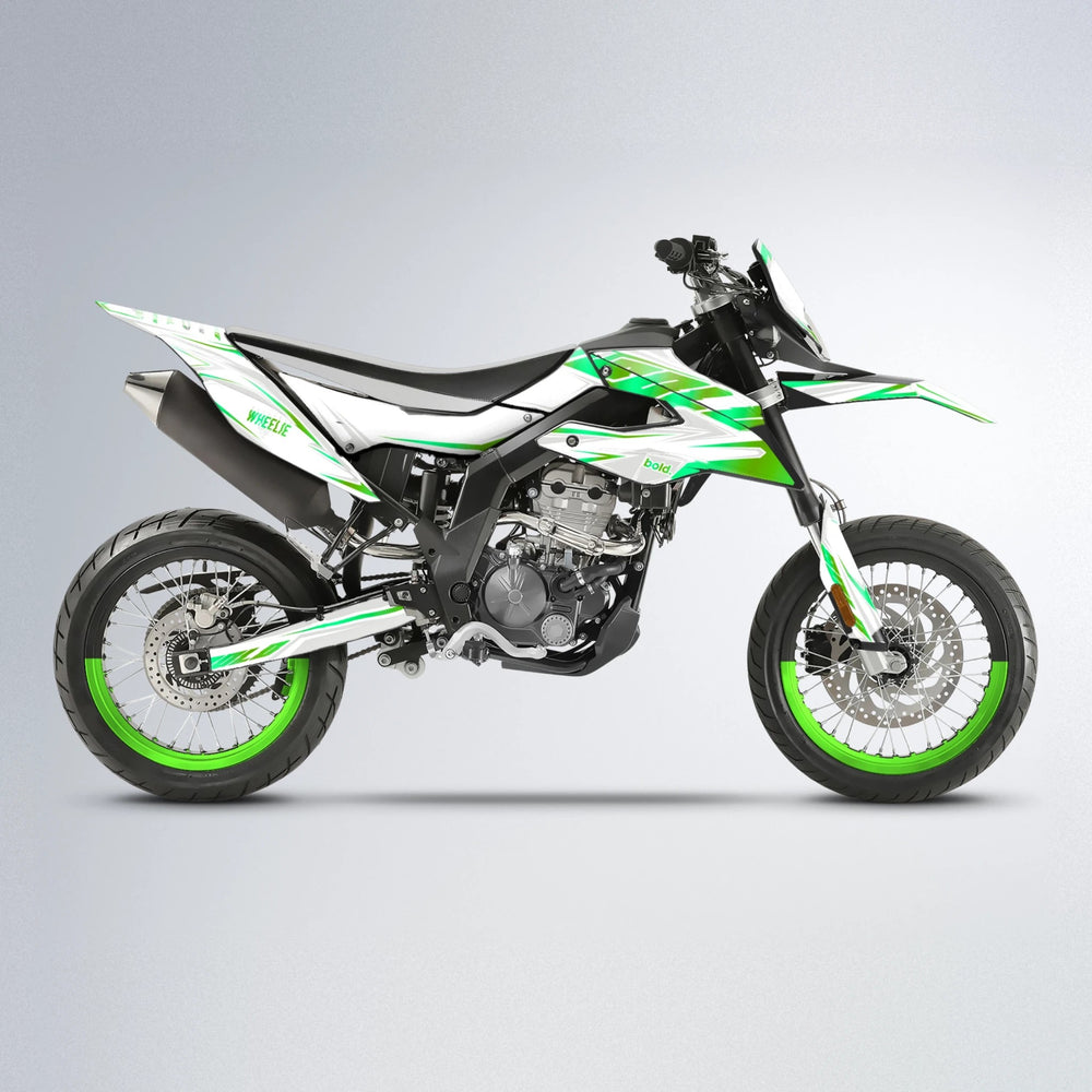 EKKE Aprilia SX 125 supermoto graphics kit in Green