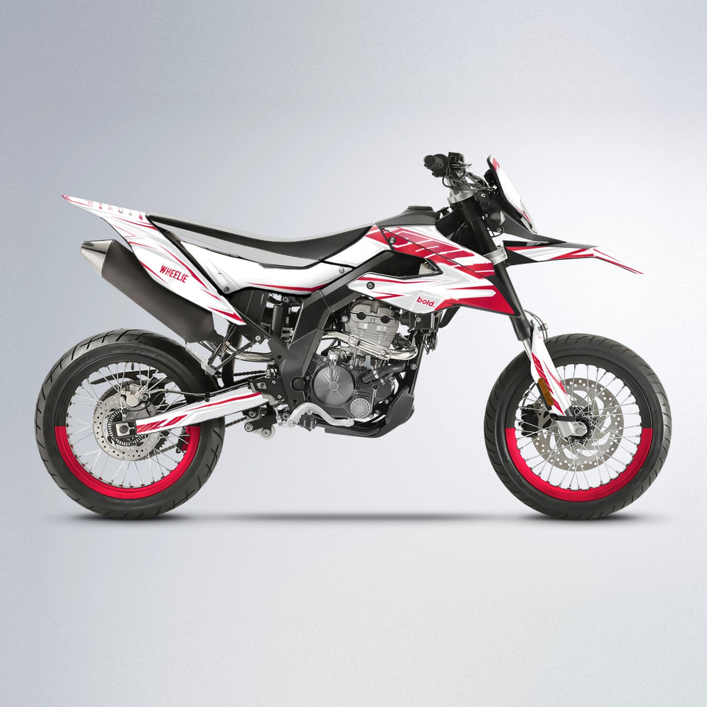 EKKE Aprilia SX 125 supermoto graphics kit in Red
