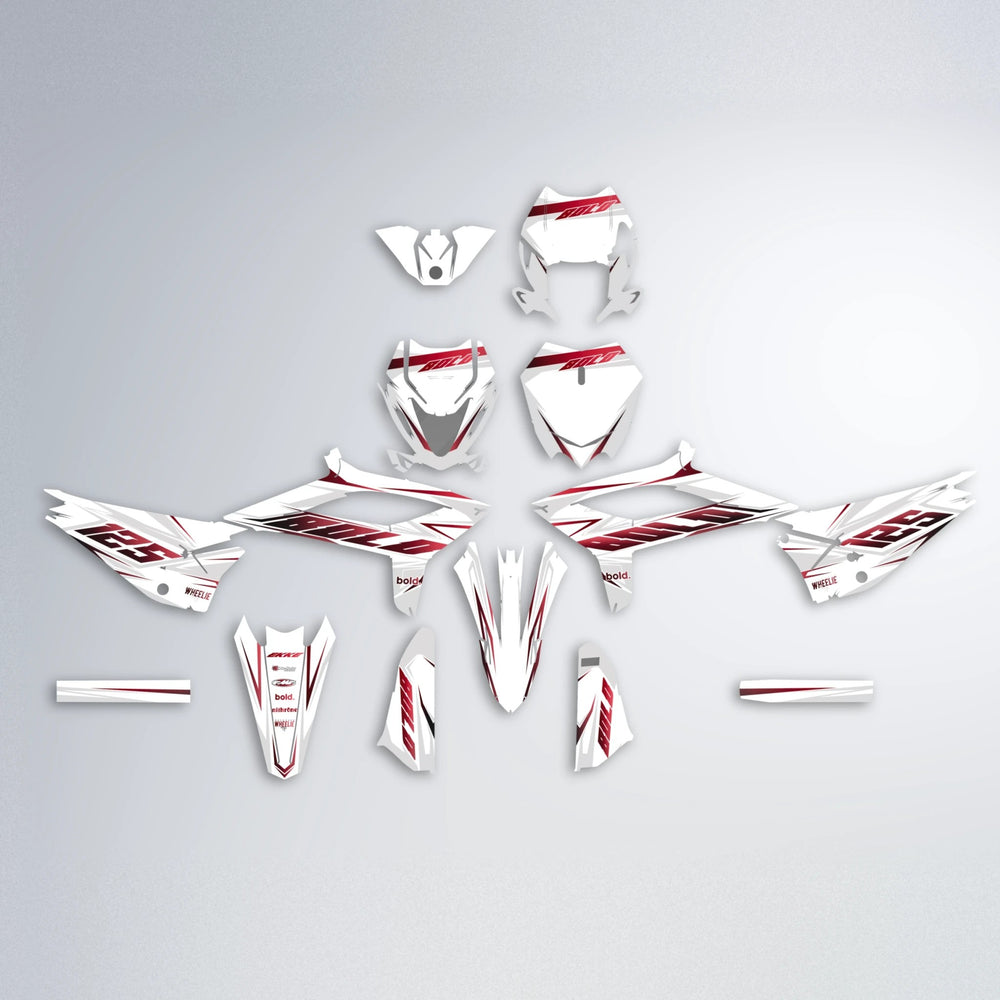 EKKE Beta graphics kit parts layout in Black & Red