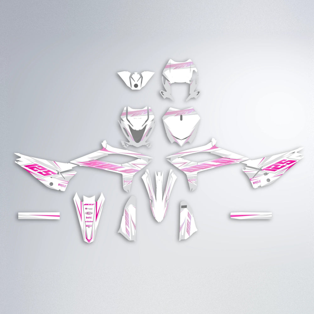 EKKE Beta graphics kit parts layout in Flamingo