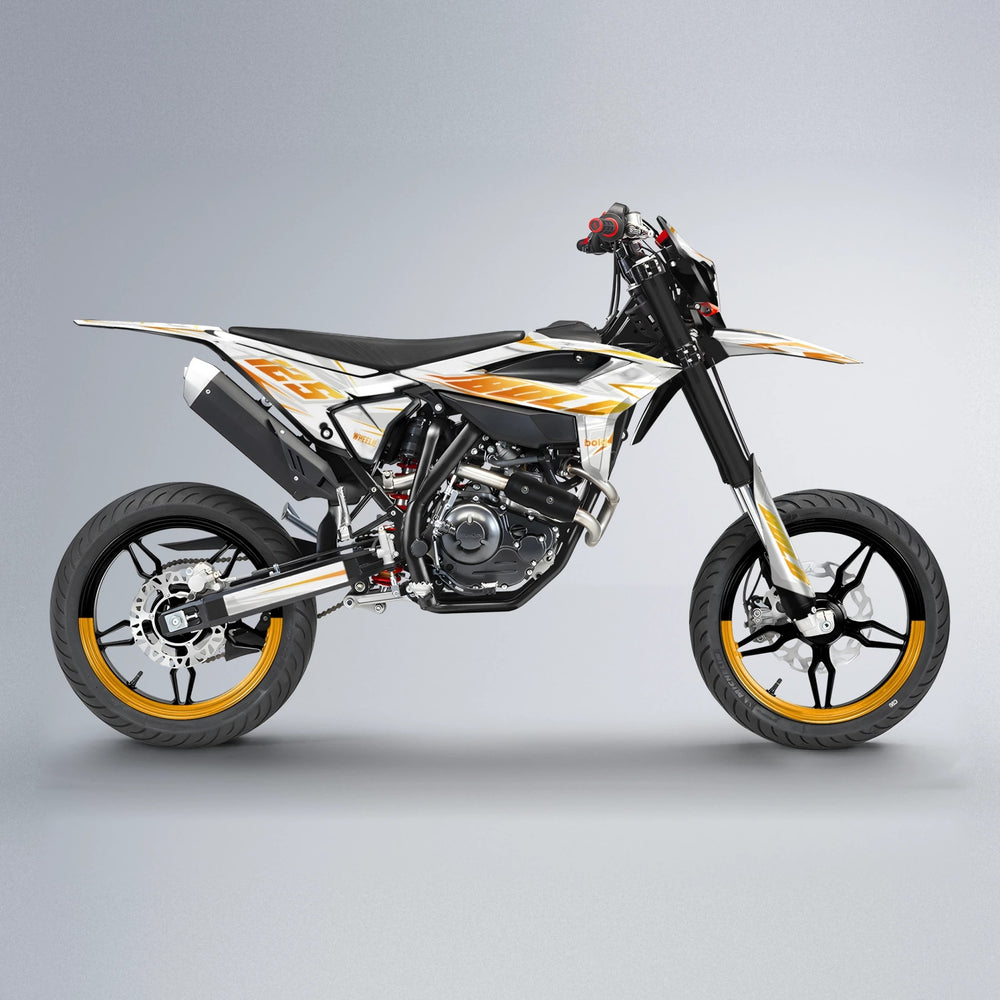 EKKE Beta supermoto graphics kit in Orange & Yellow