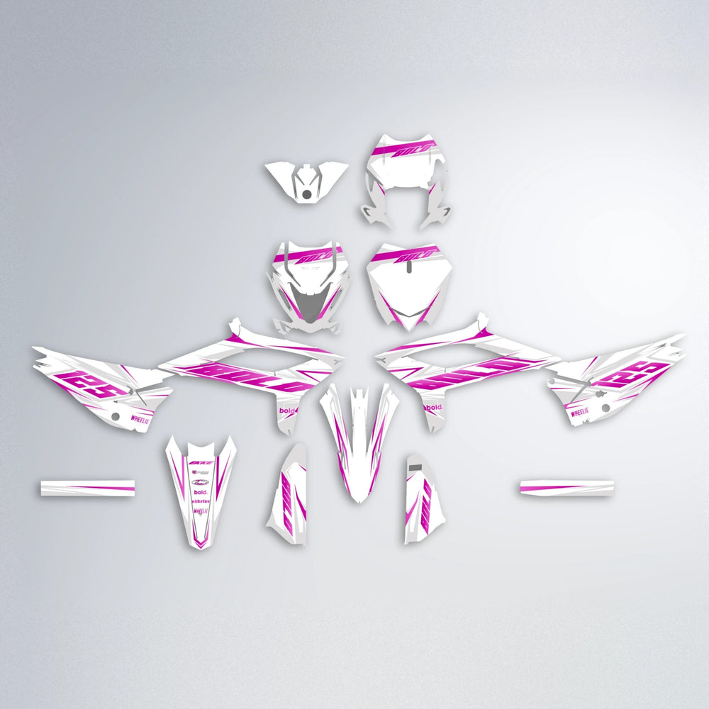 EKKE Beta graphics kit parts layout in Pink