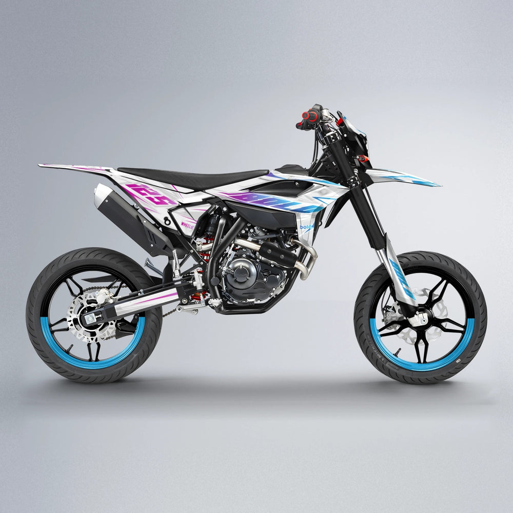EKKE Beta supermoto graphics kit in Pink & Light Blue