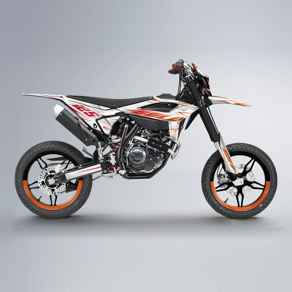 EKKE Beta supermoto graphics kit in Red & Orange