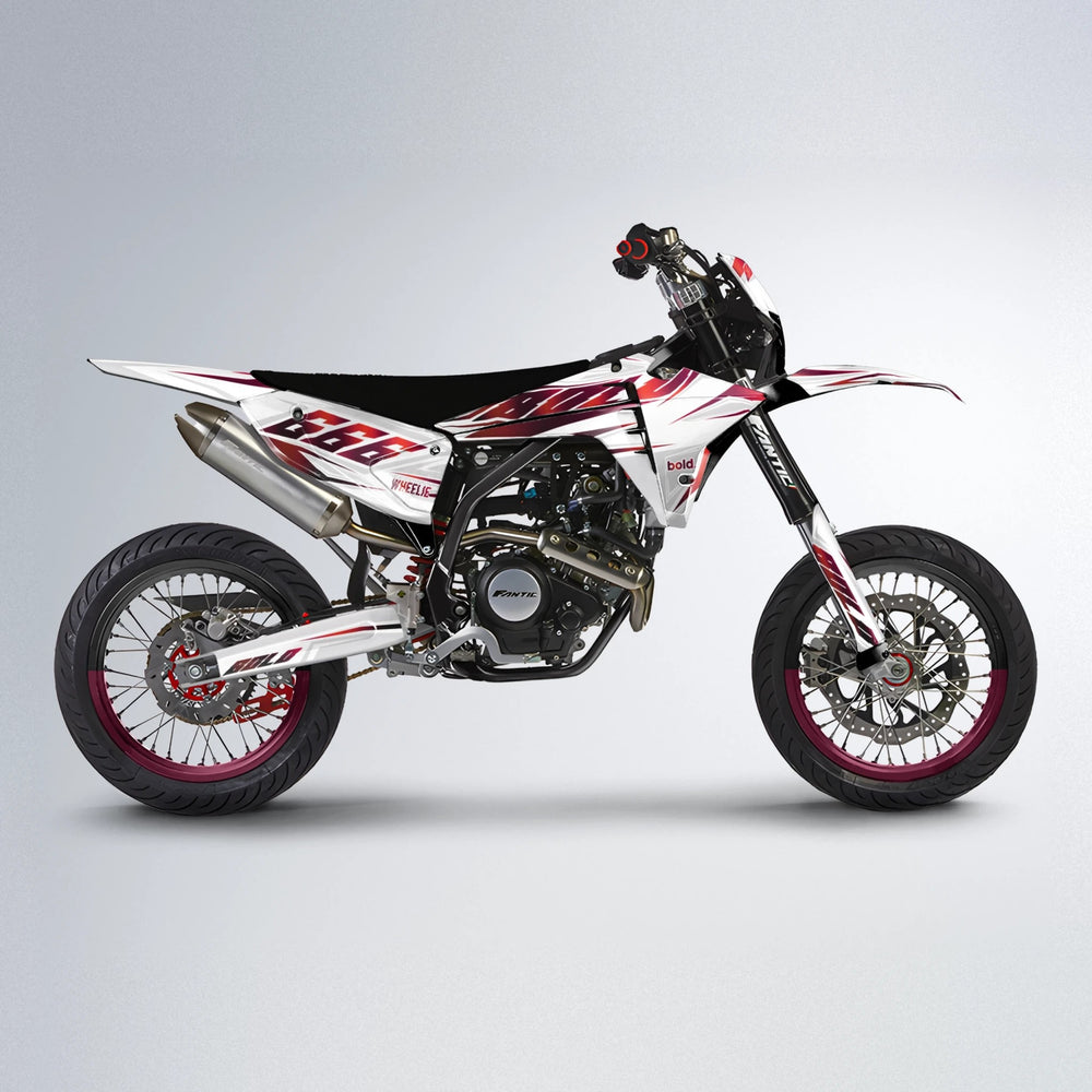 EKKE Fantic supermoto graphics kit in Black & Red