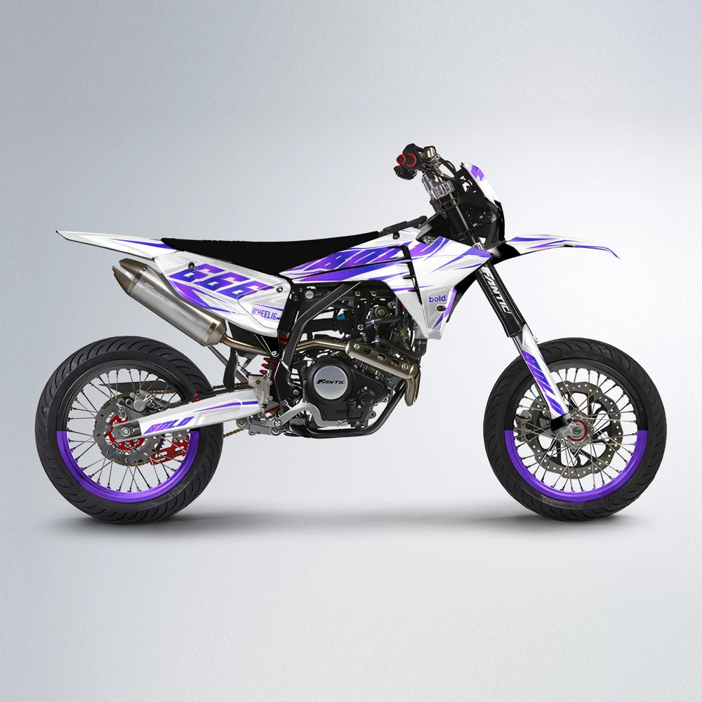 EKKE Fantic supermoto graphics kit in Purple