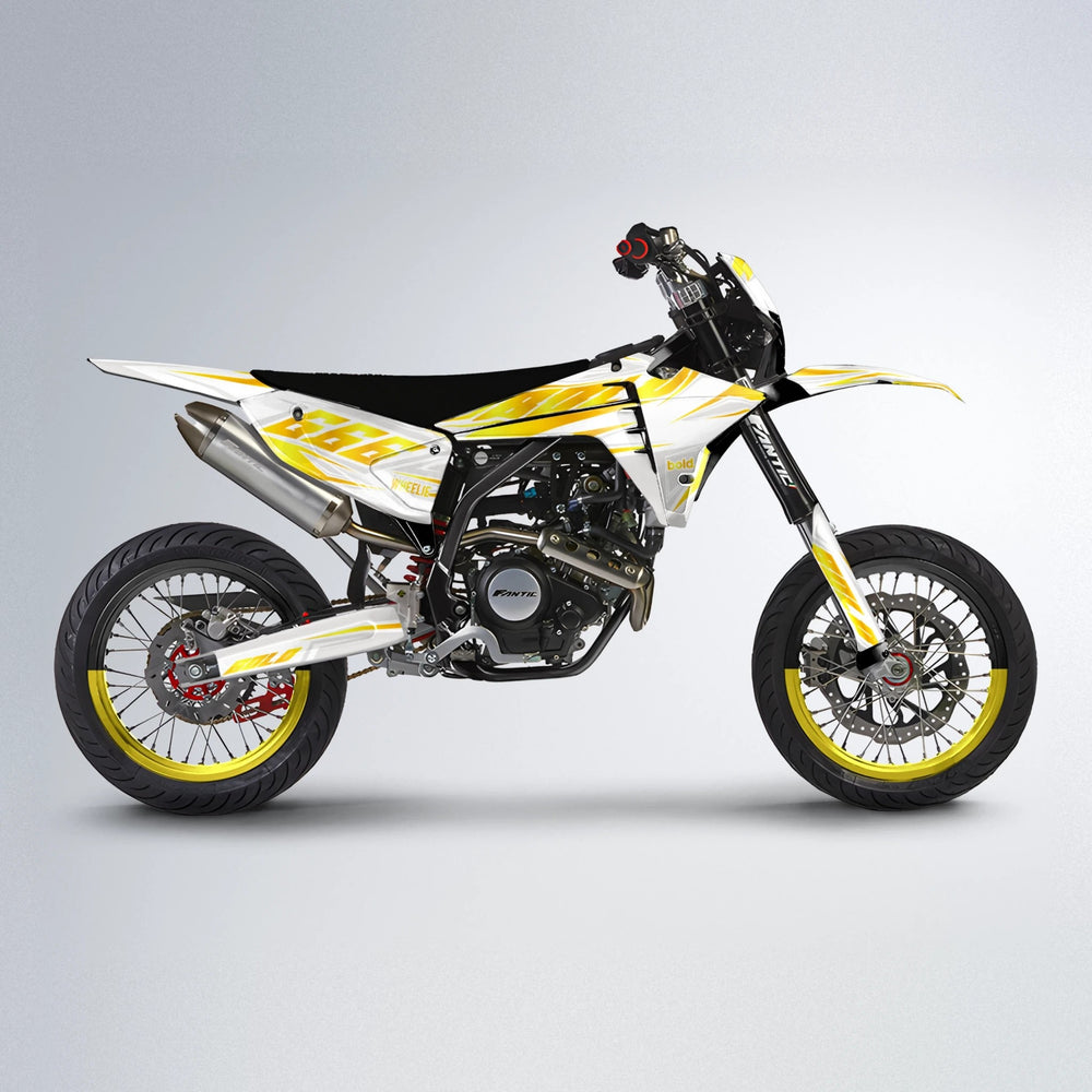 EKKE Fantic supermoto graphics kit in Yellow