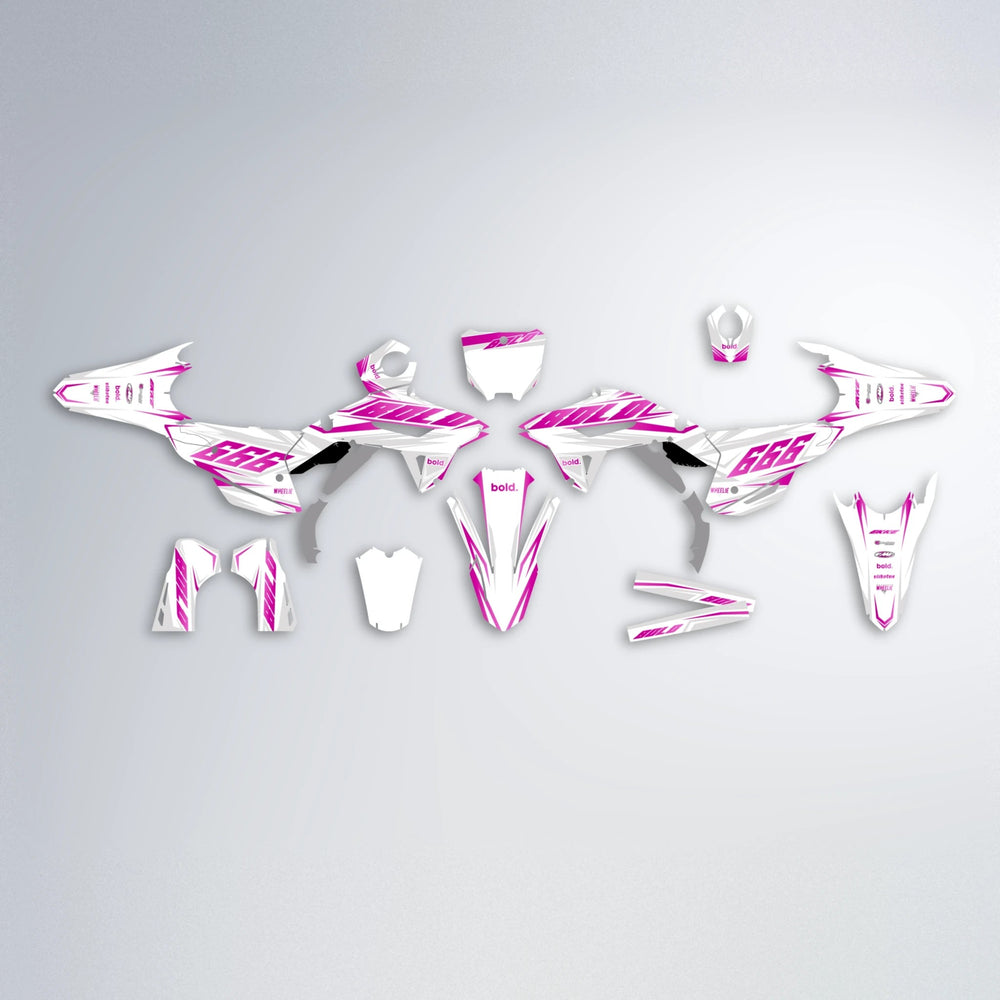 EKKE Honda graphics kit parts layout in Pink